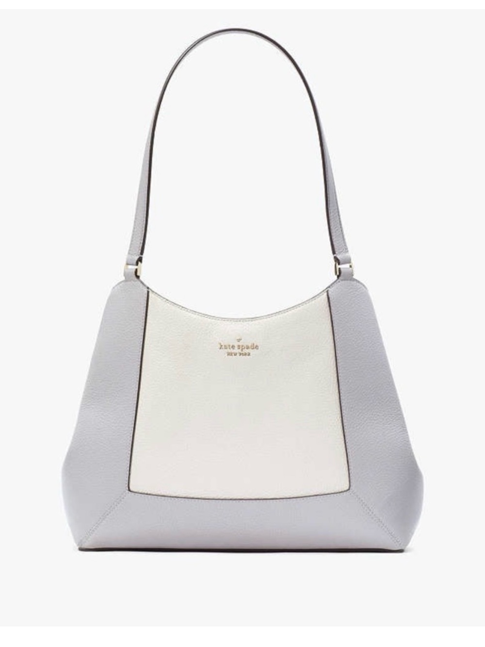 Kate Spade Lena Large Triple Compartment Shoulder Bag Grey/Silver KH439 NWT